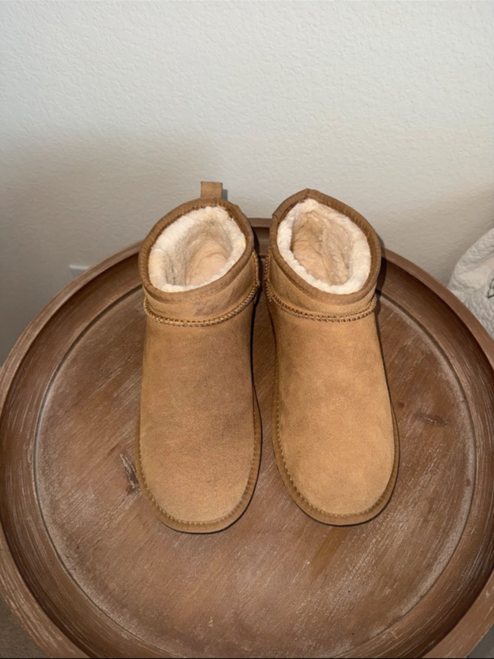 Steve Madden Chestnut Suede Shearling-Lined Ankle Boots